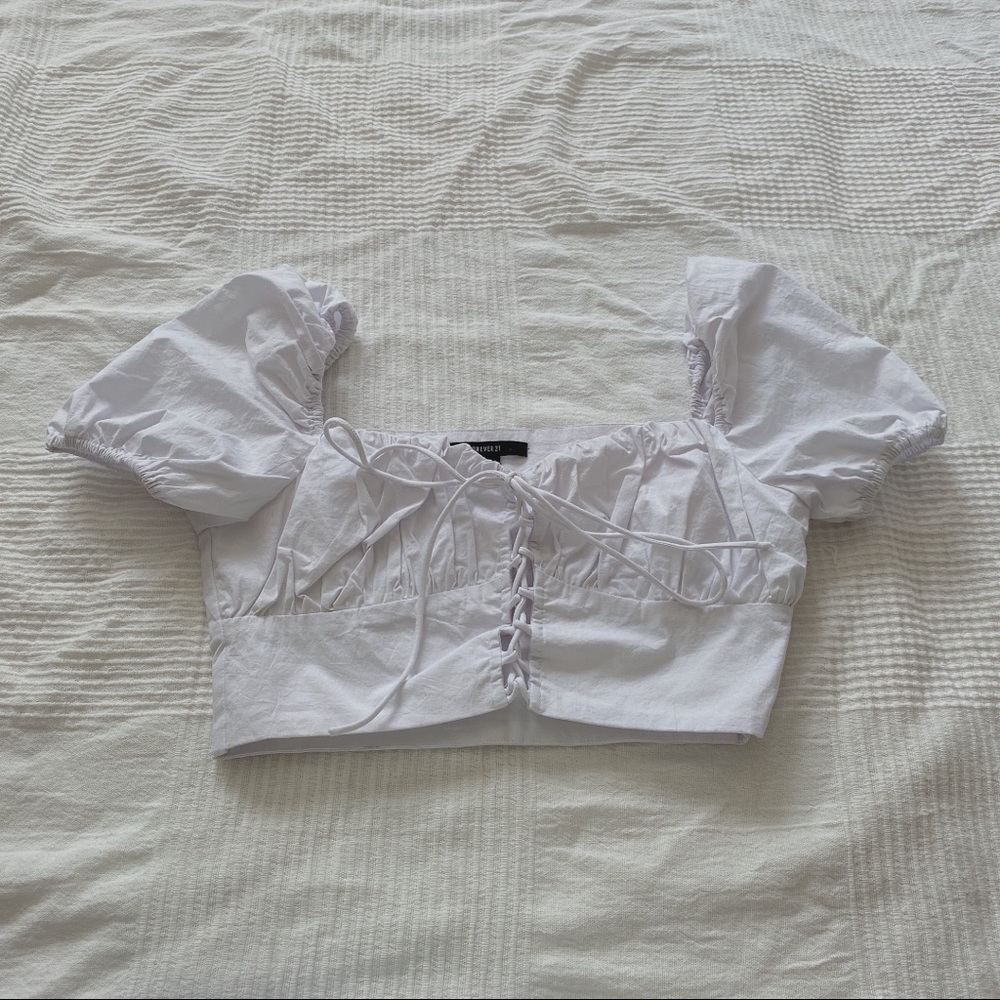 Forever 21 Milkmaid Crop Top